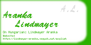 aranka lindmayer business card